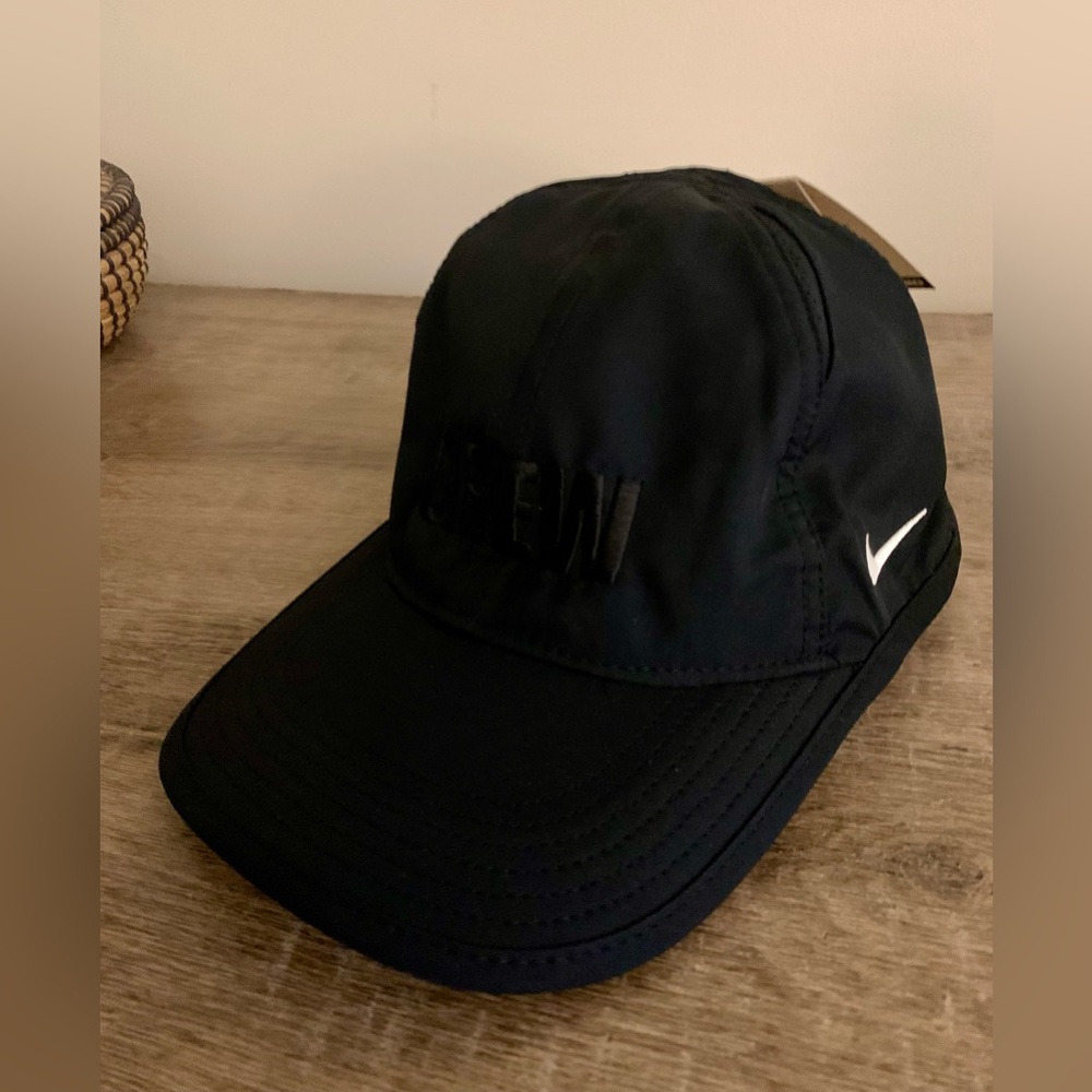 NWT  "Crew” Nike Black DriFit Embroidered Hat